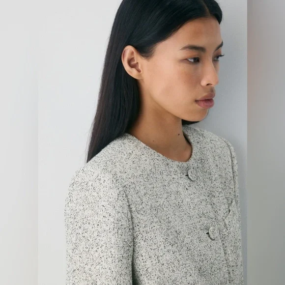 NEW! ARITZIA Babaton Acquire Jacket - Tweed (Ecru/Black)
